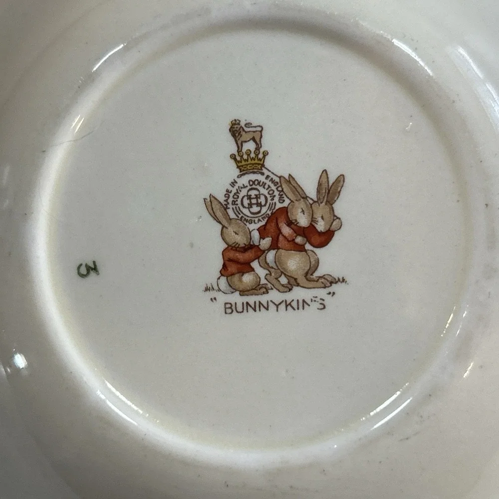 Rare Barbara Vernon Bunny kind 1930's Cup/Bowl/Plate. Gorgeous For‎ Easter!